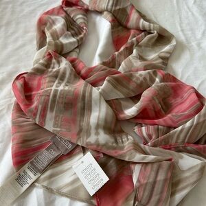 Chico's Vibrant Pink and Beige Scarf